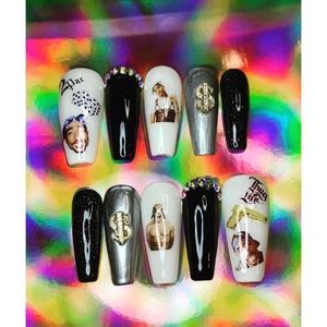 Tupac 2pac Cash Money Nails Large Size